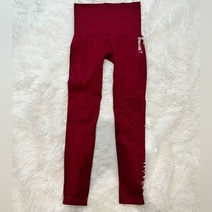 Extra small maroon gym-shark leggings